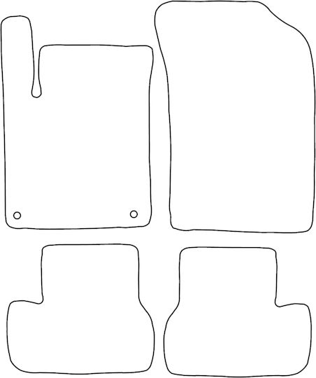 Set Velour Mats Matching Citroen Ds3 2009-2016 Red Edging
