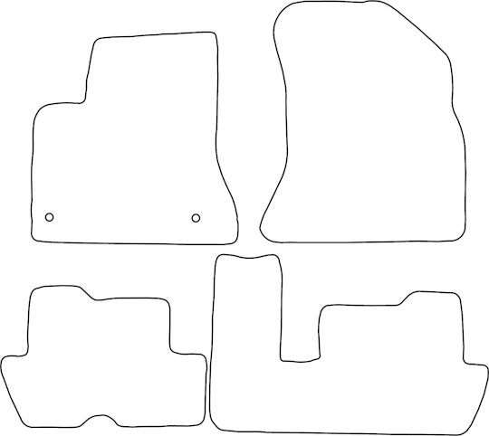 Комплект Велурени Килими за Колa За Citroen C4 Picasso I 5-Местен 2006-2012 Черна Обшивка