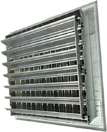 Karkon Square Fireplace Air Shutter Silver PAL-2020 TRP 20x20cm
