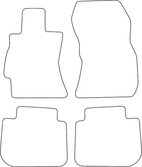Set Veloursmatten Für Subaru Forester IV 2012-2018 Mit Blauer Kante
