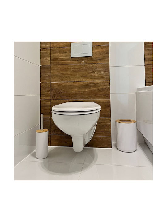 LikeSmart Badezimmerzubehör-Set Bambus Weiß 6 Stück