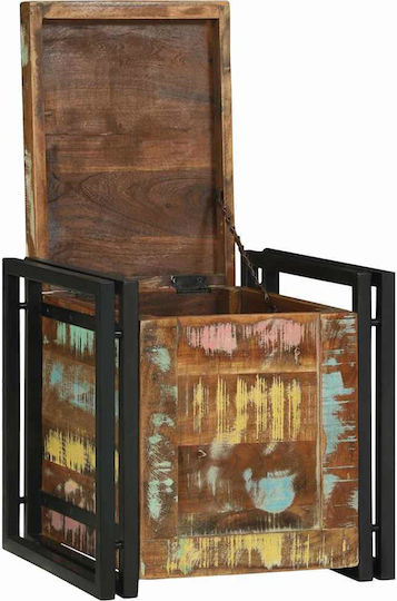 vidaXL Dekorative Truhe Hölzernes Mehrfarbig 40x40x40cm