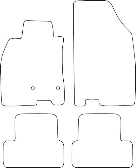Set Velour Mats Fitting Renault Fluence 2009-2016 Red Edging