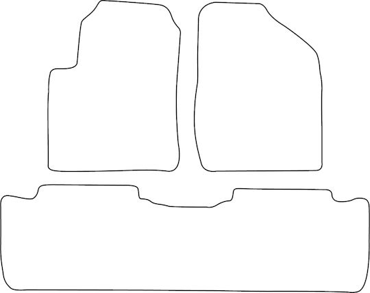 Set Velour Mats Matching Toyota Avensis Verso Ii 2001-2006 Blue Edging