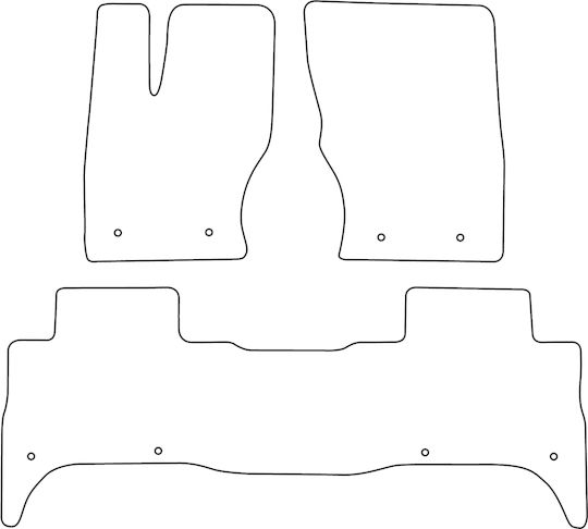 Set Velour Car Mats Fitting Land Rover Range Rover Sport II 2013-2022 Red Edging
