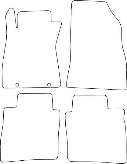 Set Velour Mats Matching Nissan Pulsar Ii C13 2014-2018 Black Edging