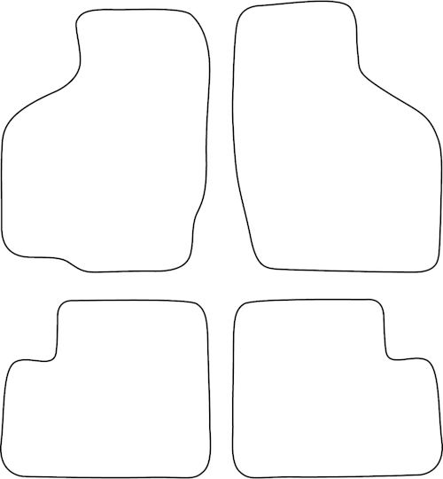Set Velour Mats Matching Suzuki Ignis 2003-2011 Blue Edging