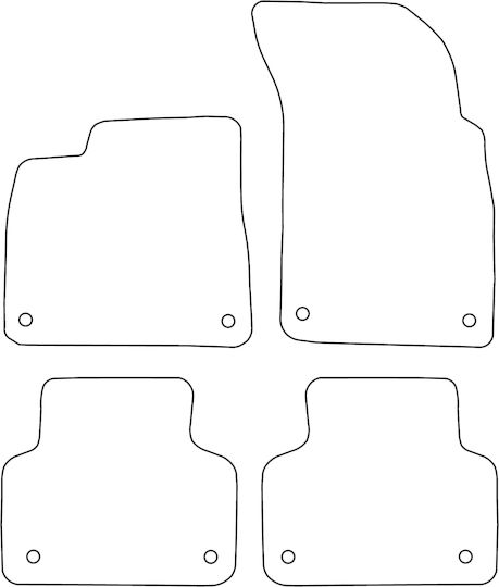 Set Covorașe Velur Potrivite Audi Q8 2018 Cu Margine Albastră