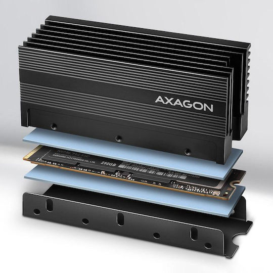 Axagon M.2 Ssd Passive Cooler Aluminum Gray