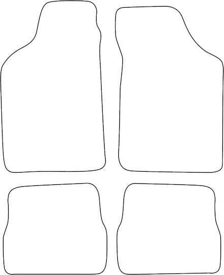 Set Velour Fußmatten Für Peugeot 106 Lift 1996-2003 Blaue Kante