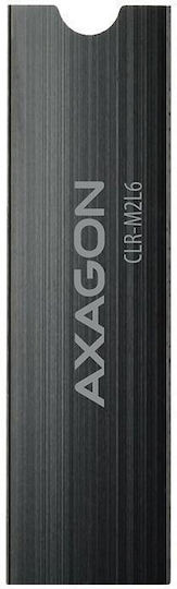 Axagon M.2 SSD-Kühlung 80mm SSD ALU Gehäuse Silikon-Wärmepads Höhe 6mm Schwarz