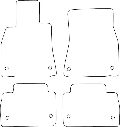 Set Velour Mats Matching Lexus Ls Iv Pre-facelift 2006-2012 Blue Edging