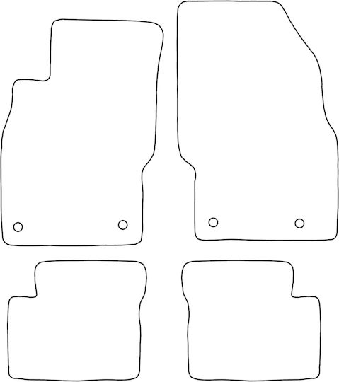 Set Veloursmatten Passend Für Opel Corsa D 2006-2015 Blaue Kante