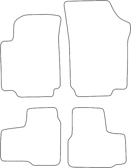 Set Velour Car Mats Matching Seat Mii 2011-2012 Black Edging