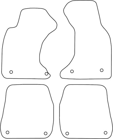 Set Velour Mats Matching Audi S6 Ii C5 1997-2004 Blue Edging
