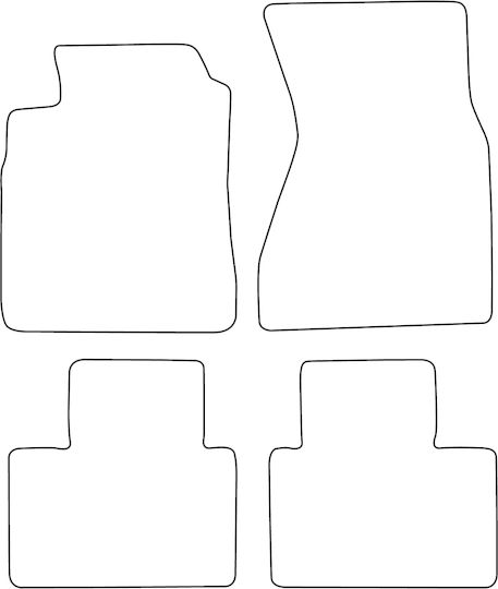 Set Velour Car Mats Matching Audi A8 D2 1994-2002 Blue Edging