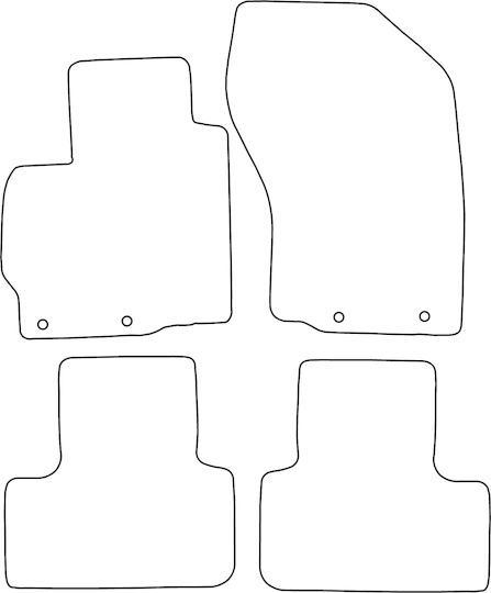 Set Veloursmatten Für Citroen C4 Aircross 2012-2017 Schwarz Mit Kanten