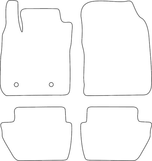 Set Veloursmatten Für Ford EcoSport 2017 Rote Kante
