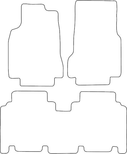 Velour Mat Set Fitting Mercedes A-class W168 Long 2001-2004 Red Edging