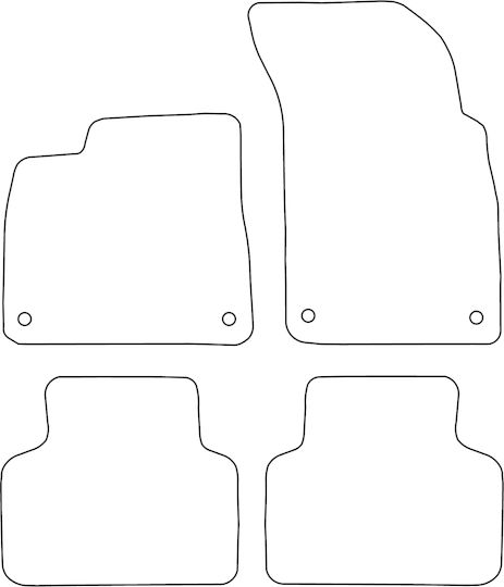 Set Covorașe Velur Potrivite Audi Q7 Ii 4m Fl 2019 Cu Margine Albastră
