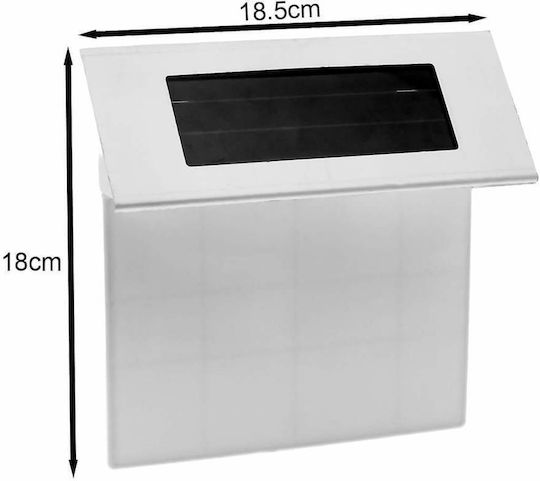 Set of 8 Wall Solar Lights House Numbers Cold White with Photocell 8cmcm
