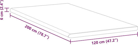 vidaXL Mattress Topper Semi-Double Polyester 120x200x6cm