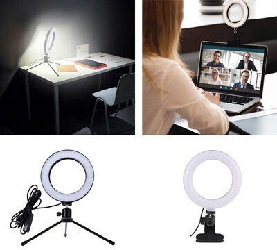Lumină Inelară 16cm cu de birou Trepied