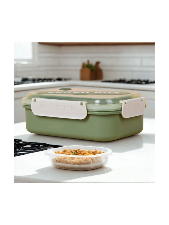 Uncle George Microwave Plastic Lunch Box Green 1100ml