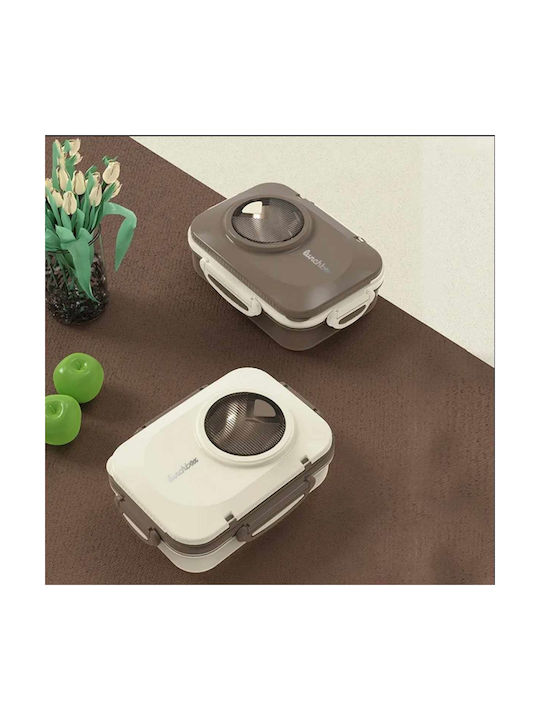 Uncle George Microwave Plastic Lunch Box Brown 1300ml