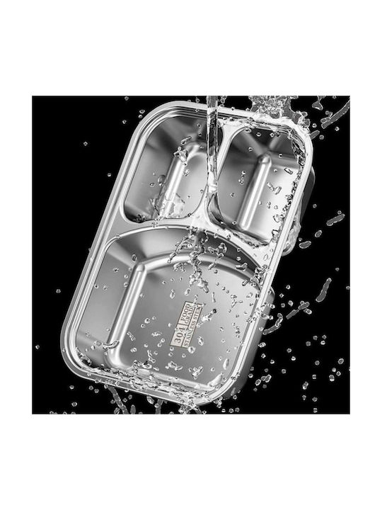 Uncle George Microwave Plastic Lunch Box Beige 1300ml