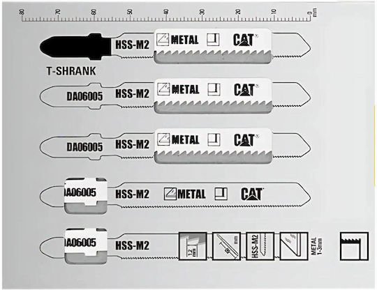 CAT Jig Saw Blade for Metal 75mm 5pcs 02-3444