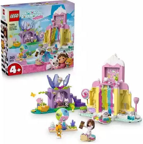 LEGO Gabby's Dollhouse Sweet Treat Mountain & Kitty Garden for 4+ Years 263 Pieces