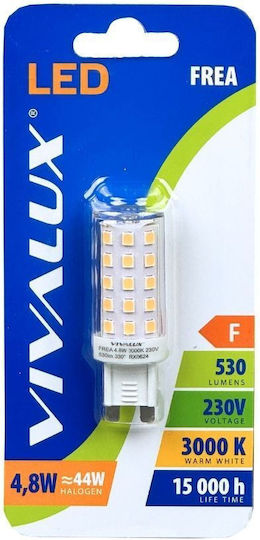 Vivalux LED Bulb 4.8W for Socket G9 Warm White 530lm