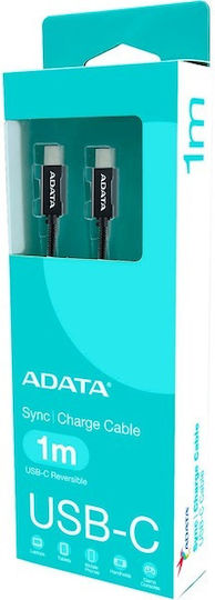 Adata USB 2.0 Cable USB-C male - USB-C 100W Black 1m (CACC-100PN-BK)