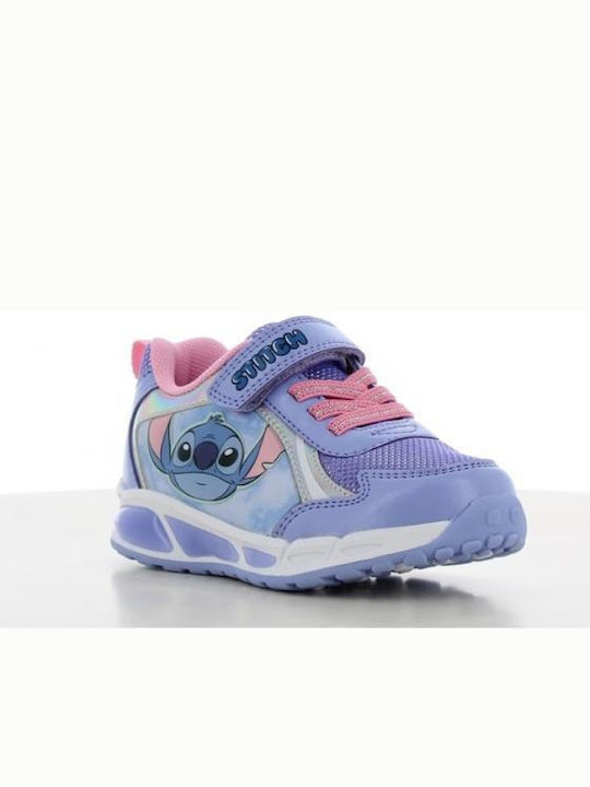 Stitch Kids Sneakers with Scratch & Lights Purple