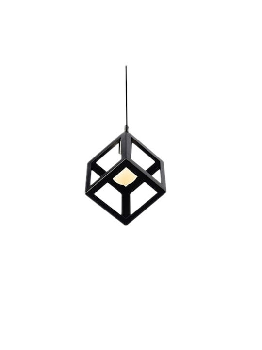 Diamond Adjustable Pendant Light Black with Socket E27 27x27cm