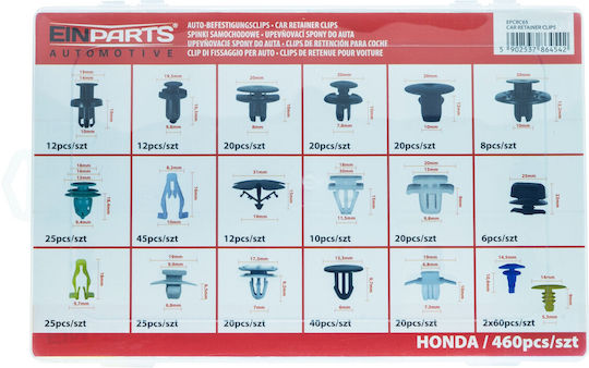 Clips Fasteners Dedicated To Honda Set 460 Pcs