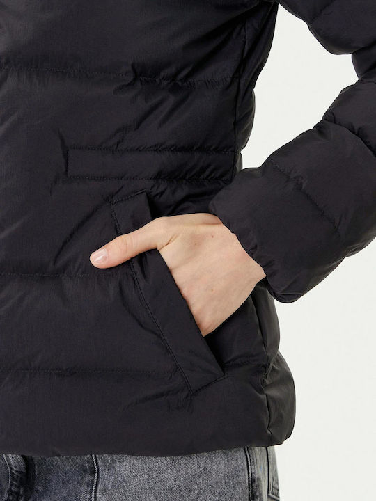 Women's Puffer Jacket for Winter Black