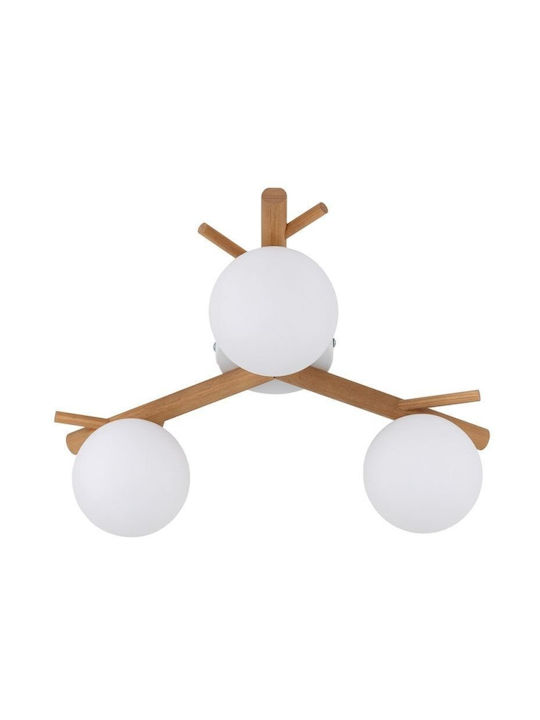 TK Lighting Πλαφονιέρα Οροφής Λευκή με Ντουί G9