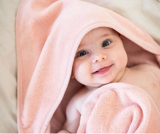 La Millou Baby Hooded Bath Towel Dusty Blue 85x85cm