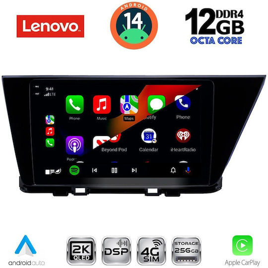 Lenovo Car Audio System for Kia Niro 2017-2021 (Bluetooth/USB/WiFi/GPS/Apple-Carplay/Android-Auto) with Touch Screen 9"