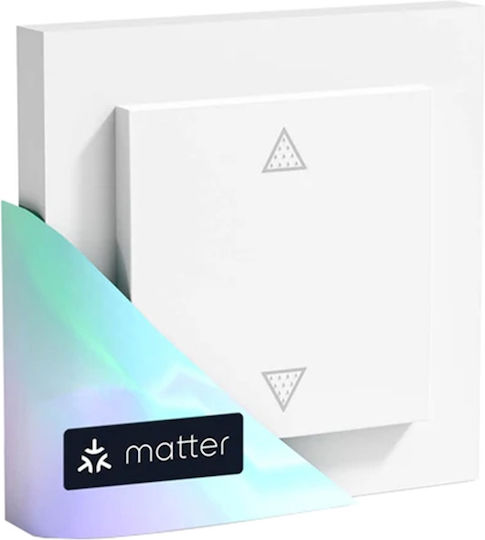 Meross Διακόπτης Τοίχου Wi-Fi Ρολών Μονός με Πλαίσιο Λευκός