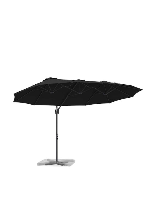 Umbrella Floor Metal Black 3.72x1.98m