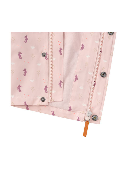 Waterproof Kids' Casual Jacket with Lining Pink