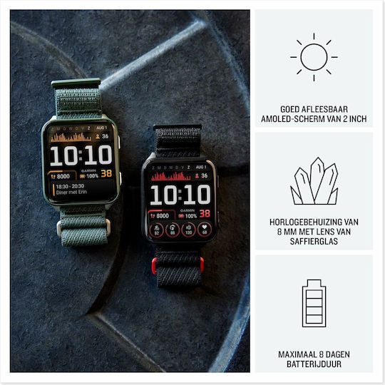 Garmin Venu X1 Titanium 46mm Waterproof Smartwatch with Heart Rate Monitor (Moss with Titanium)