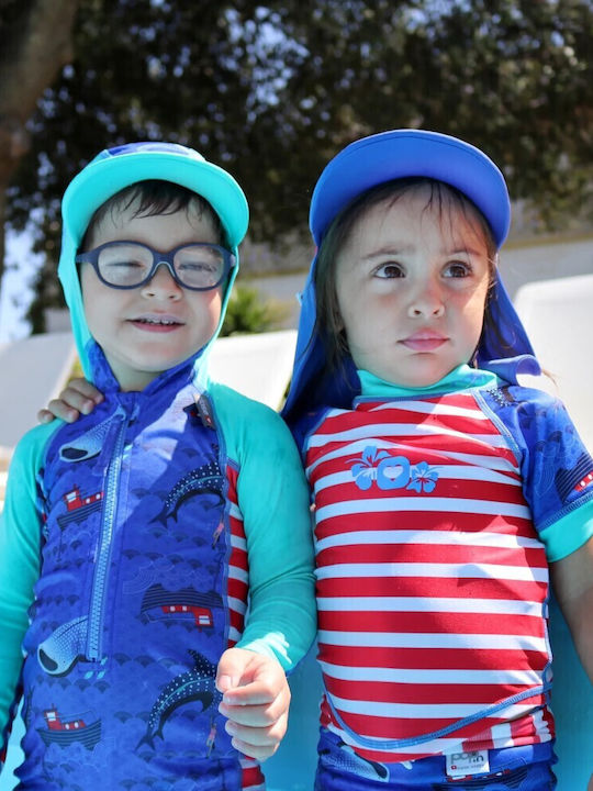 Close Parent Costum de baie pentru copii Rashguard Roșie