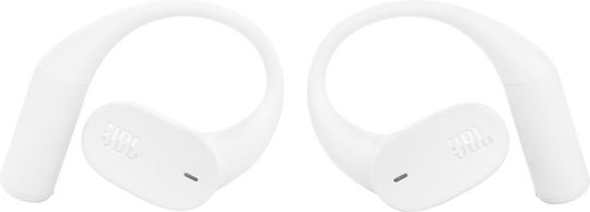JBL Sense Lite Open Ear Bluetooth Handsfree Căști cu Rezistență la Transpirație și Carcasă de Încărcare Alb