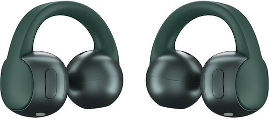 Motorola Moto Buds Loop Bluetooth Handsfree Ακουστικά με Αντοχή στον Ιδρώτα και Θήκη Φόρτισης Πράσινα
