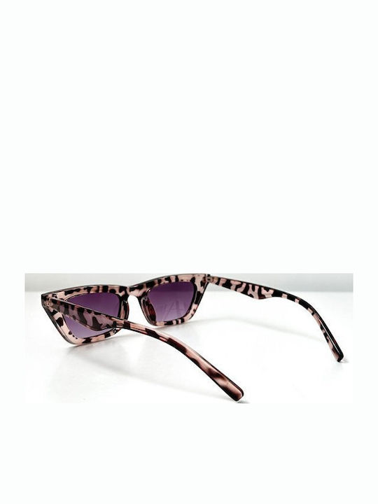 Looks Style Eyewear Unisex Sunglasses with Multicolour Metal Frame and Purple Gradient Lens 74AEK-08181