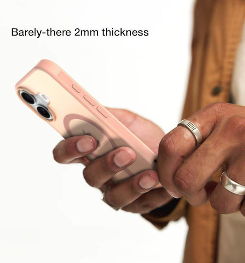 Incase Back Cover Πλαστικό / Σιλικόνης 2mm με Λουράκι Ροζ (iPhone 16)